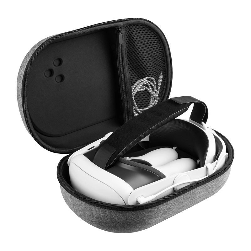 FIXED VR PROTECT Suojakotelo Meta Quest 3/3S:lle Vaaleanharmaa - 8018210