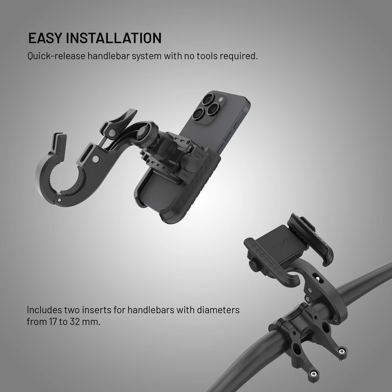 FIXED Bikee Plus Vista Smart Lock puhelimen pyöräteline Musta - 8018226