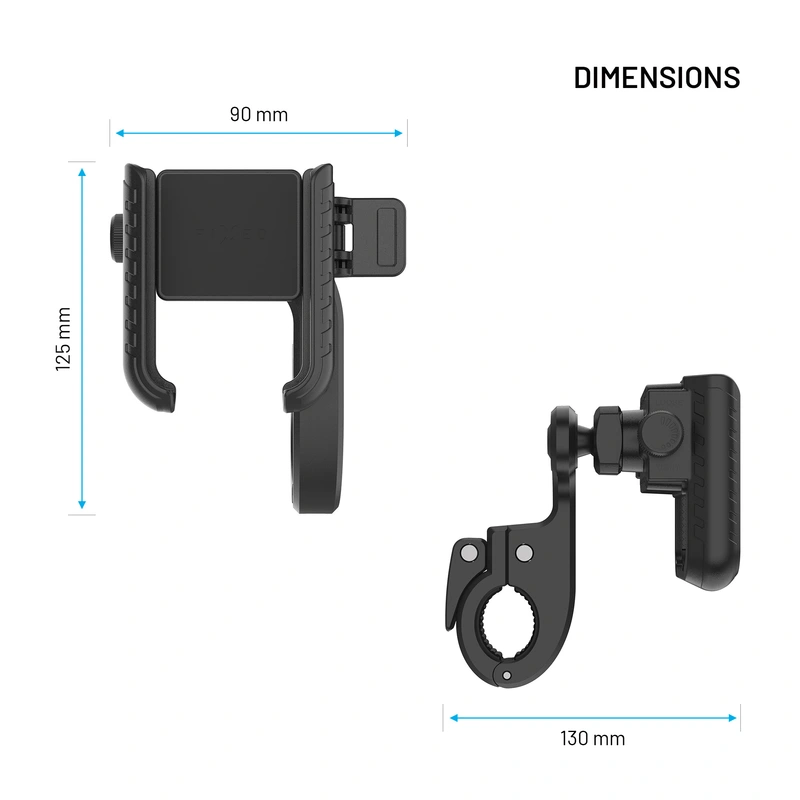 FIXED Bikee Plus Vista Smart Lock puhelimen pyöräteline Musta - 8018226