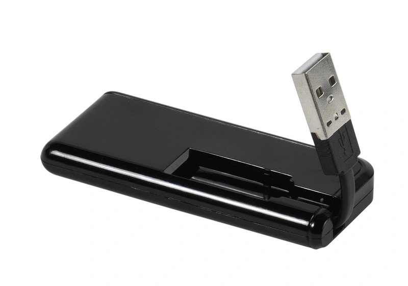 Vivanco 4x-porttinen kompakti USB-A 2.0 HUB Musta - 2836660