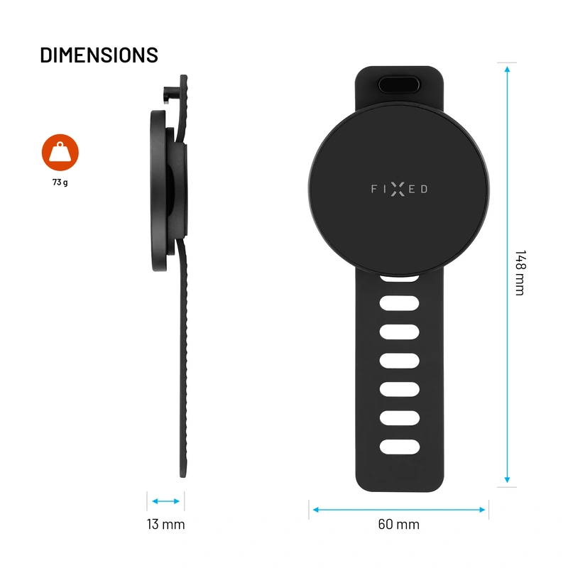 FIXED MagGrip Active Ohjaustangon älypuhelimen pidike Musta - 8018301