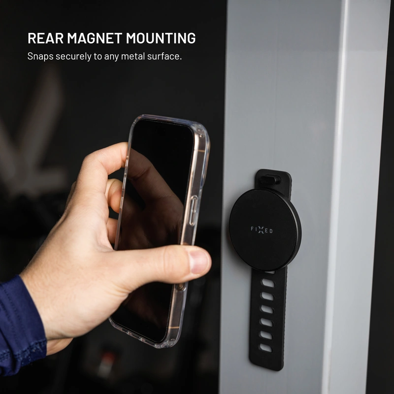 FIXED MagGrip Active Ohjaustangon älypuhelimen pidike Musta - 8018301