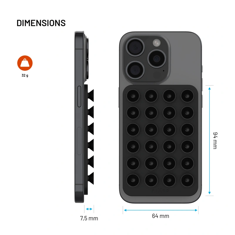 FIXED MAGMATE MagSafe pidike imukupeilla Musta - 8018333