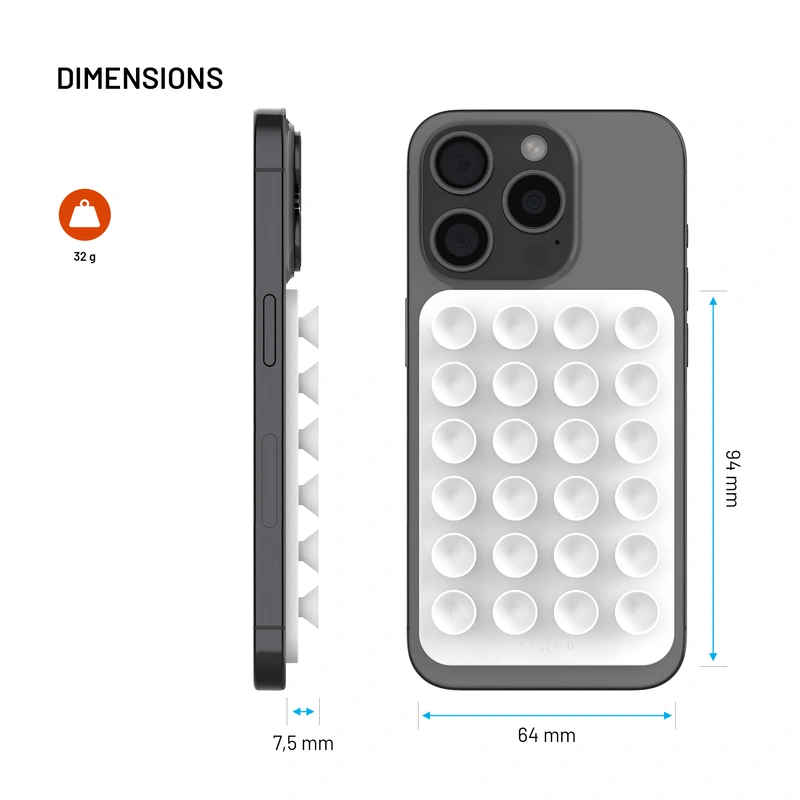 FIXED MAGMATE MagSafe pidike imukupeilla Valkoinen - 8018334