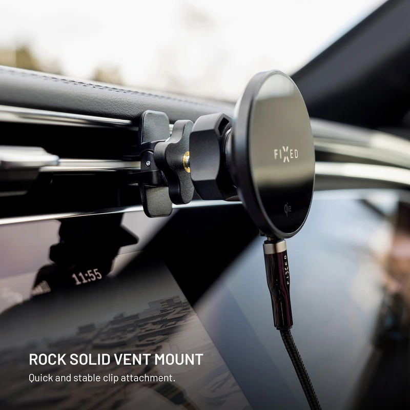 FIXED MagRound2 15W Puhelinteline ilmanvaihtoritilään - 8018352