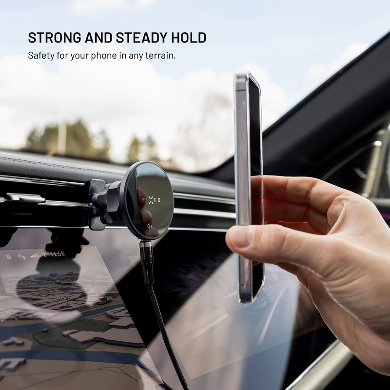 FIXED MagRound2 15W Puhelinteline ilmanvaihtoritilään - 8018352