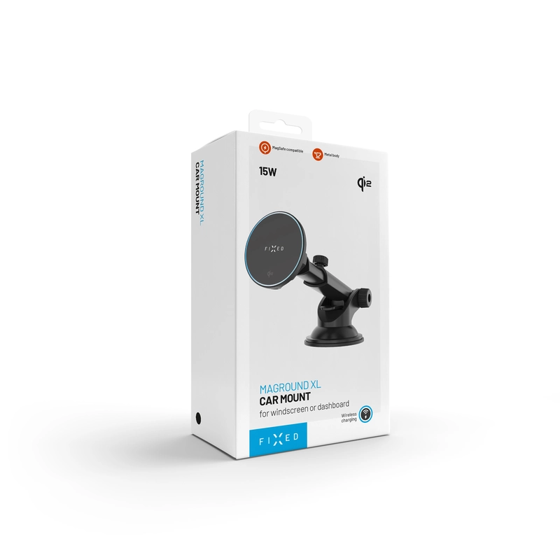 FIXED MagRound2 XL 15W Puhelinteline tuulilasiin/kojelautaan - 8018353