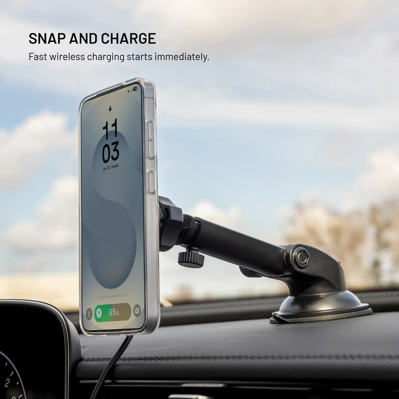 FIXED MagRound2 XL 15W Puhelinteline tuulilasiin/kojelautaan - 8018353