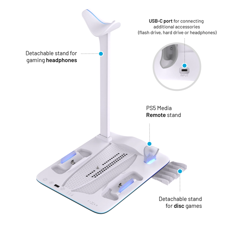 FIXED Monitoiminen Docking asema PS5 Pro/Slim mallille - 8018354