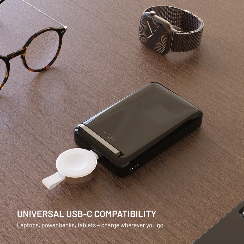 FIXED Langaton Apple Watch USB-C-laturi Valkoinen - 8018355