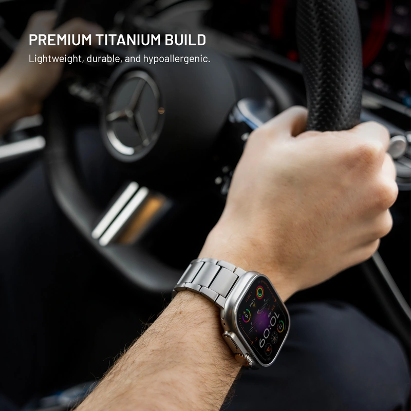 FIXED Titaaniranneke Apple Watch 42/44/45/46/49mm Luonnollinen titaani - 8018385