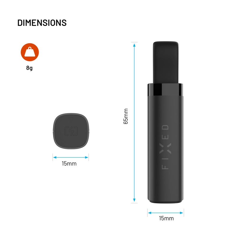 FIXED Tag Stick Paikannin Apple Find My toiminnolla Musta - 8018392