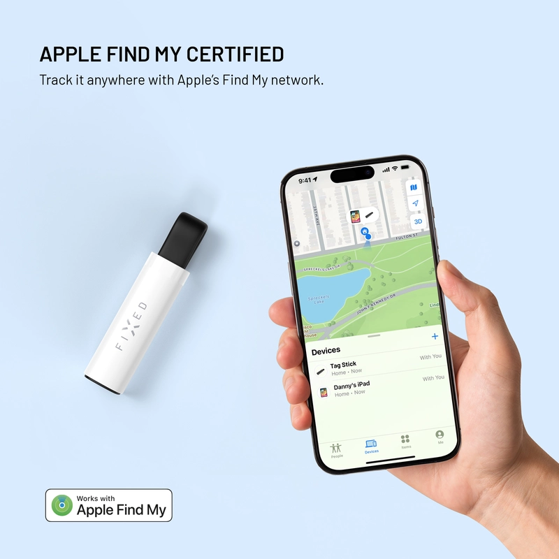 FIXED Tag Stick Paikannin Apple Find My toiminnolla Valkoinen - 8018393