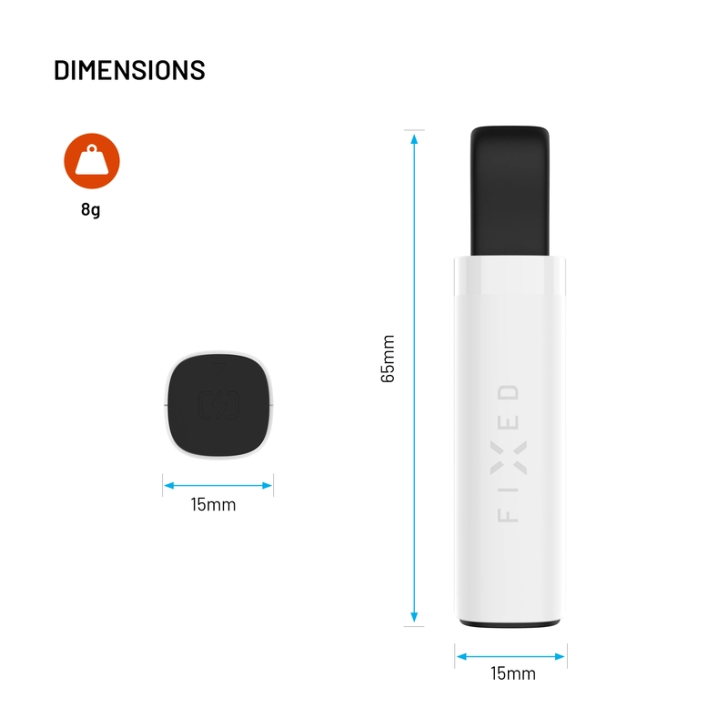 FIXED Tag Stick Paikannin Apple Find My toiminnolla Valkoinen - 8018393