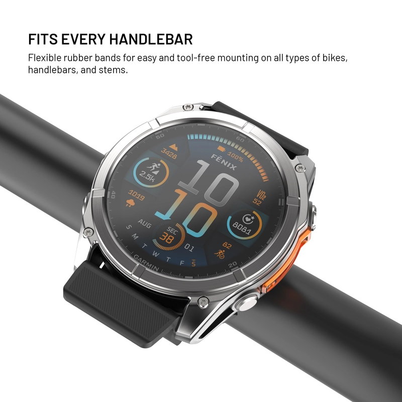 FIXED Ohjaustankokiinnike Garmin älykelloille 26mm Musta - 8018428