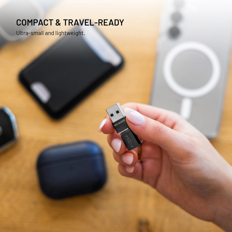 FIXED Data Blocker 2in1 USB-A & USB-C 240W turvalliseen lataamiseen Musta - 8018432