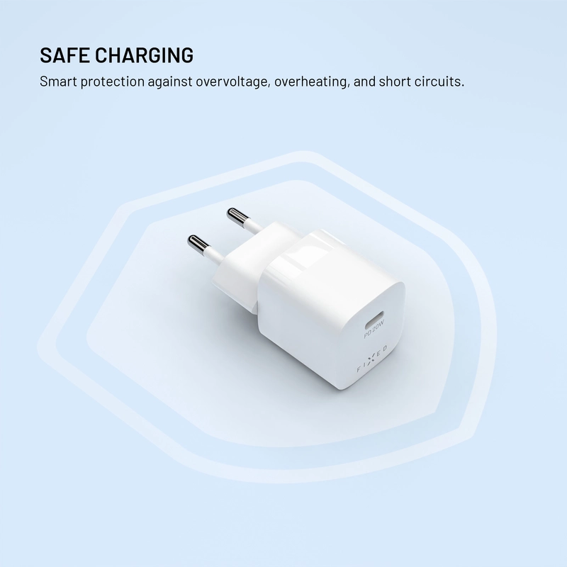 FIXED Nopea Mini Kotilaturi 20W USB-C PD Valkoinen - 8018547