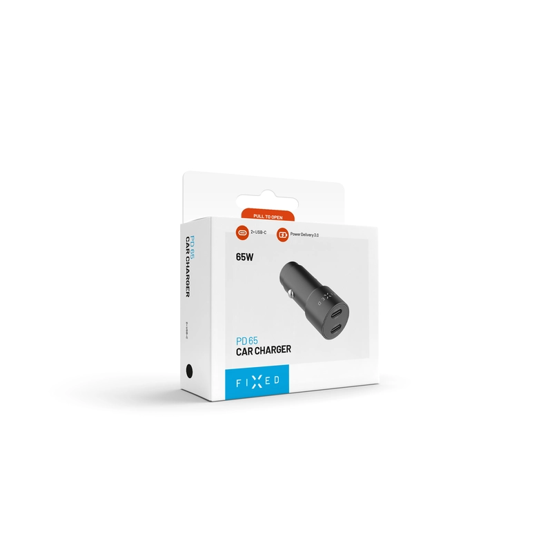 FIXED Super Fast 65W 2x USB-C autolaturi Musta - 8018550