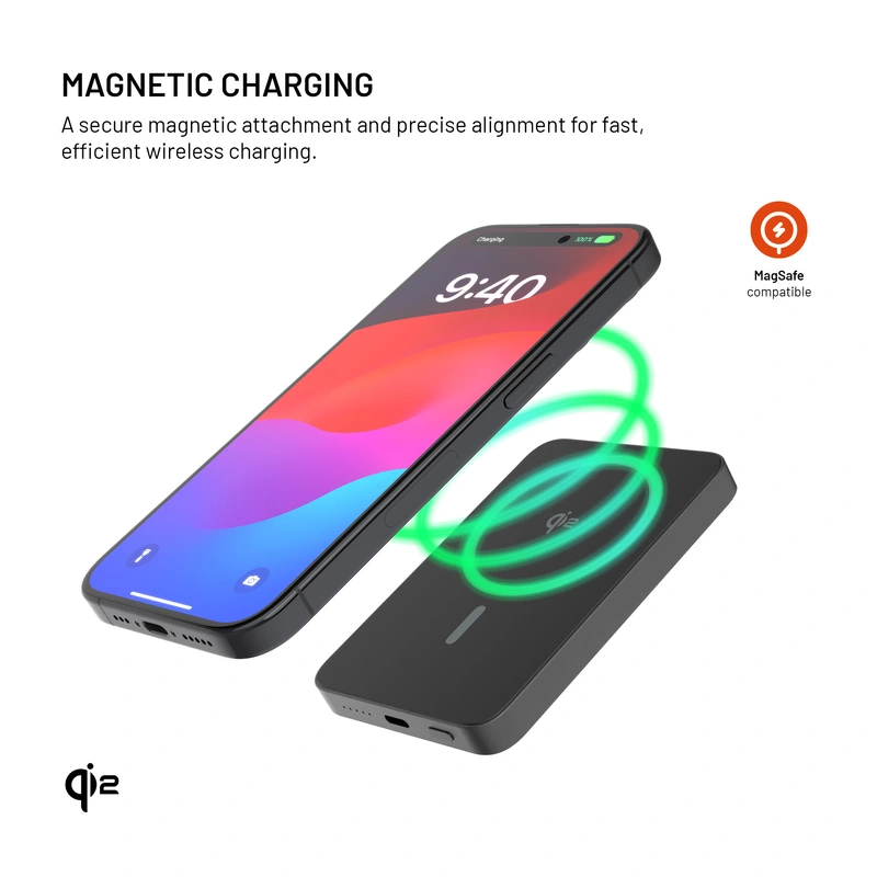 FIXED MagZen 5 Crystal Qi2 standardi 5000 mAh Musta - 8018604