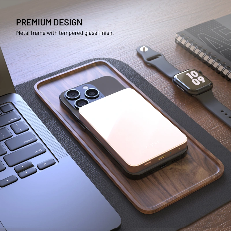 FIXED MagZen 5 Crystal Qi2 standardi 5000 mAh vaaleanpunainen - 8018605