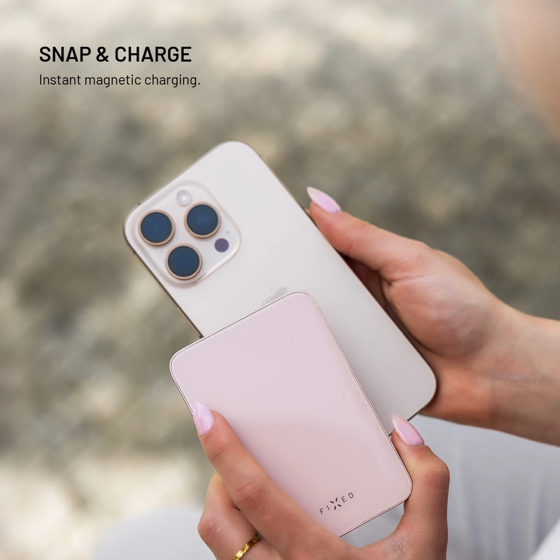 FIXED MagZen 5 Crystal Qi2 standardi 5000 mAh vaaleanpunainen - 8018605