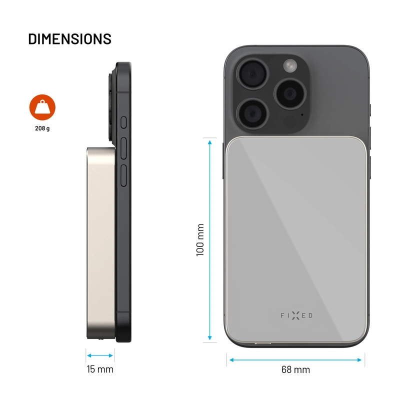 FIXED MagZen 10 Crystal Qi2 Standard 10.000 mAh Titaani - 8018607