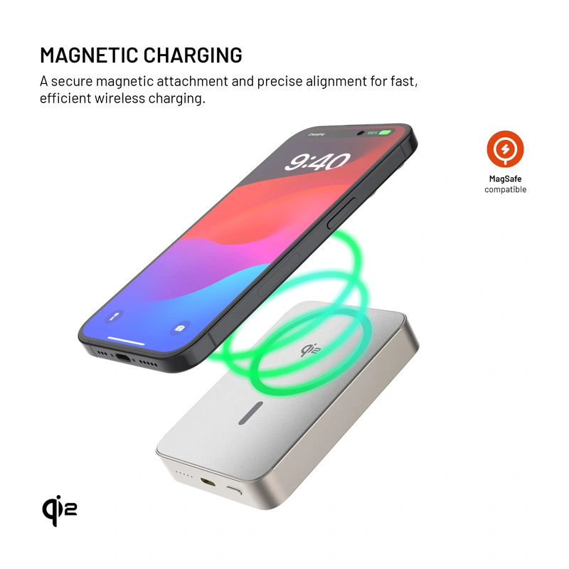 FIXED MagZen 10 Crystal Qi2 Standard 10.000 mAh Titaani - 8018607