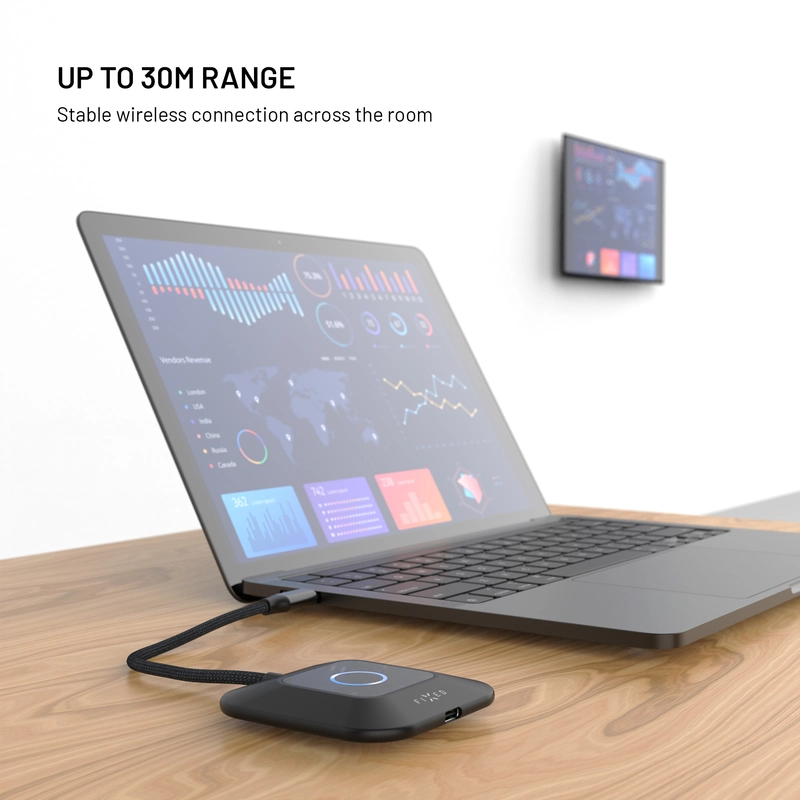 FIXED AirLink Langaton USB-C/HDMI Lähetin Musta - 8018637