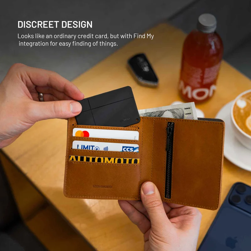 FIXED MiCard-paikanninkortti Apple ja Android laitteille Musta - 8018874