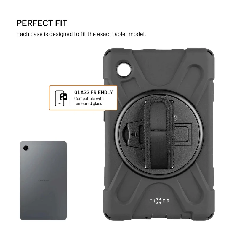FIXED Rugged Tablet Cover suojakotelo Samsung Galaxy Tab A11 Musta - 8019095