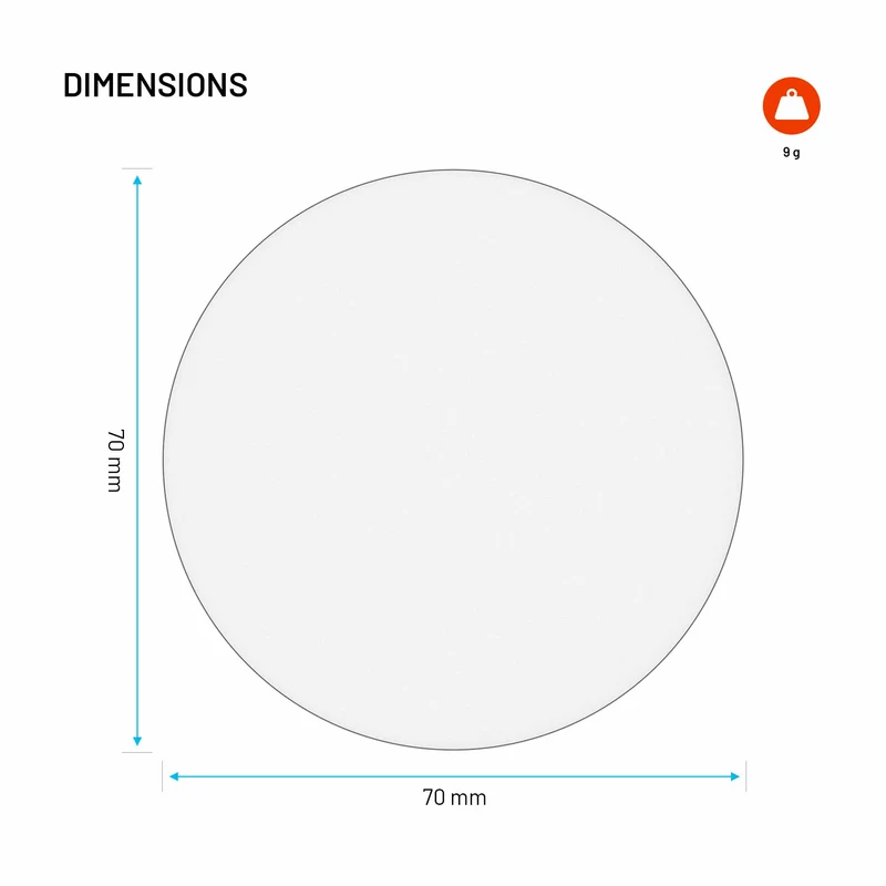 FIXED Disc Kojelautatelineen kiinnitysalusta Läpinäkyvä - 8019209