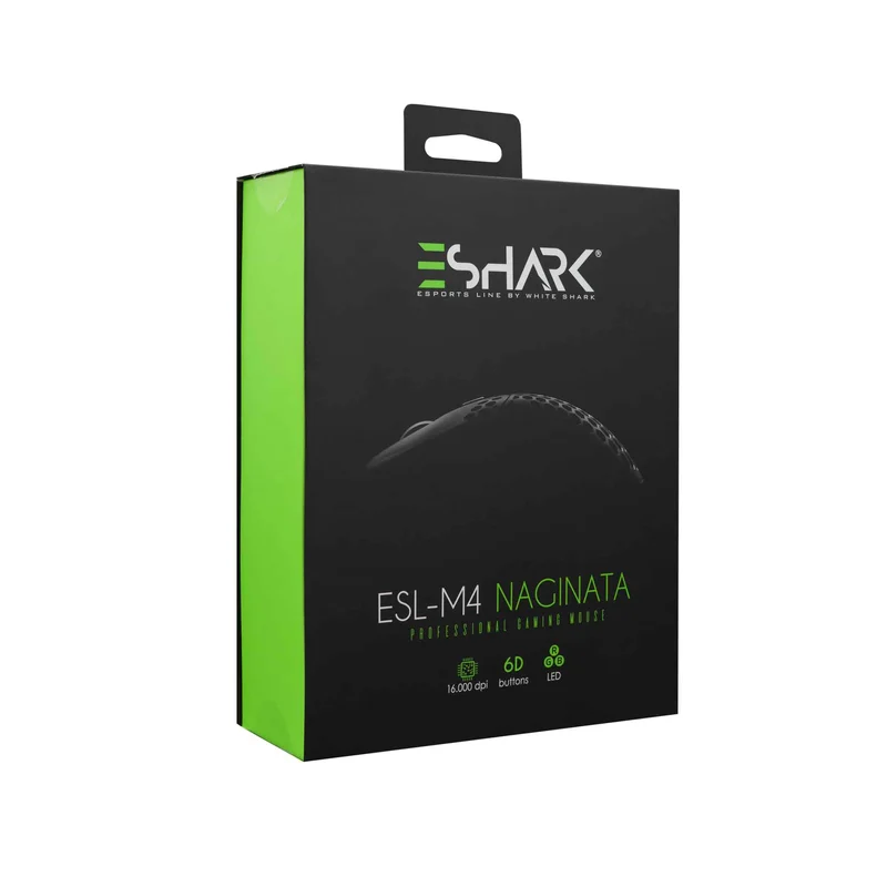 White Shark Premium NAGINATA Pelihiiret 6D 16.000dpi Musta - 2053978