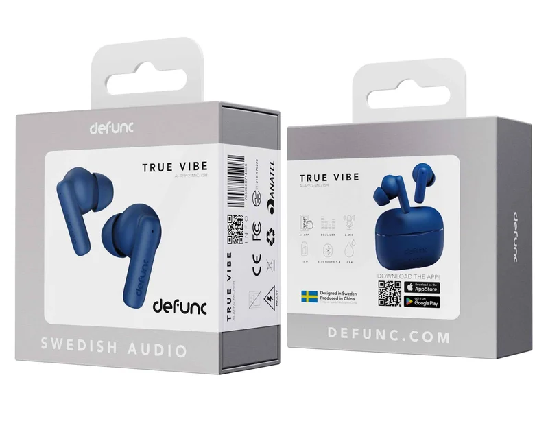 Defunc TRUE VIBE TWS Plugin In-Ear BT Kuuloke Sininen - 8071003