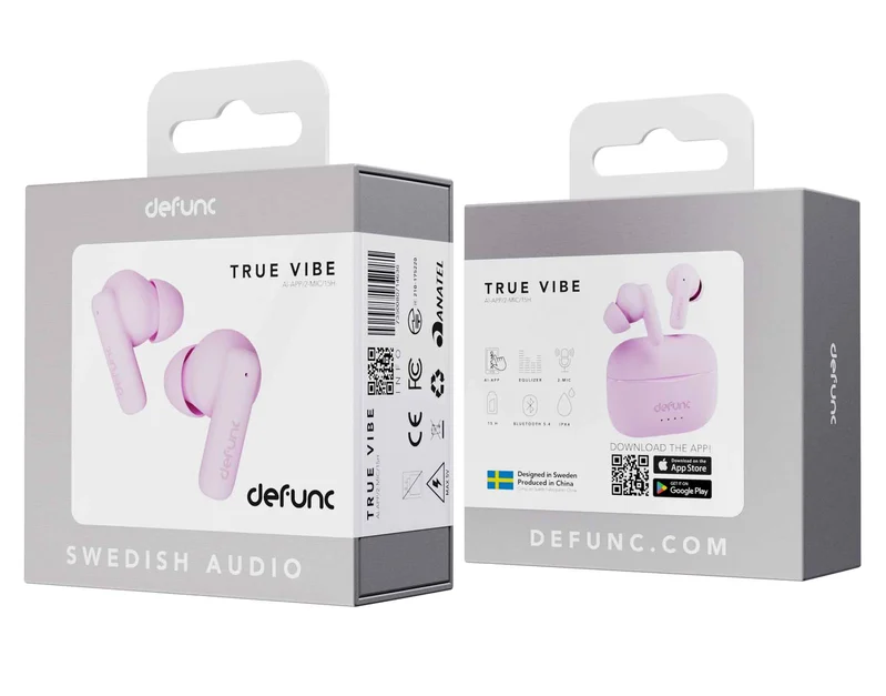 Defunc TRUE VIBE TWS Plugin In-Ear BT Kuuloke Pinkki - 8071004