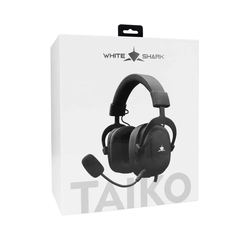 White Shark Premium TAIKO Over-Ear Pelikuulokkeet Musta - 2053980