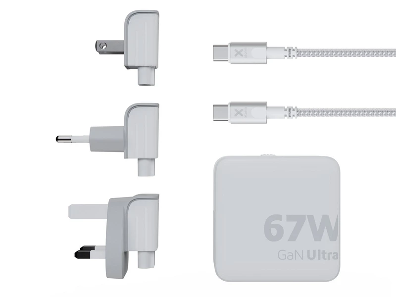 Xtorm 67W GaN-Ultra Matkalaturi/USB-C PD kaapeli White - 8227740