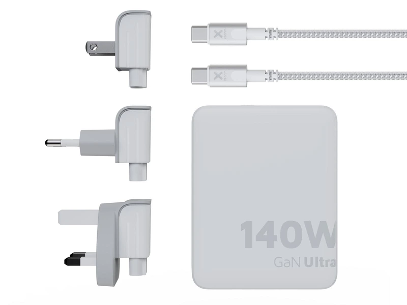 Xtorm 140W GaN-Ultra Matkalaturi/USB-C PD kaapeli White - 8227741