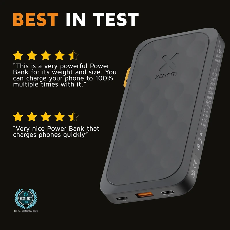 Xtorm Power Bank USB-C PD 20W 10.000mAh/2xUSB-C Musta - 8227962