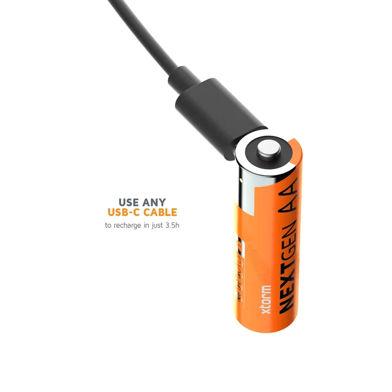 Xtorm NextGen AA -paristot USB-C ladattavat 4 kpl - 8227982
