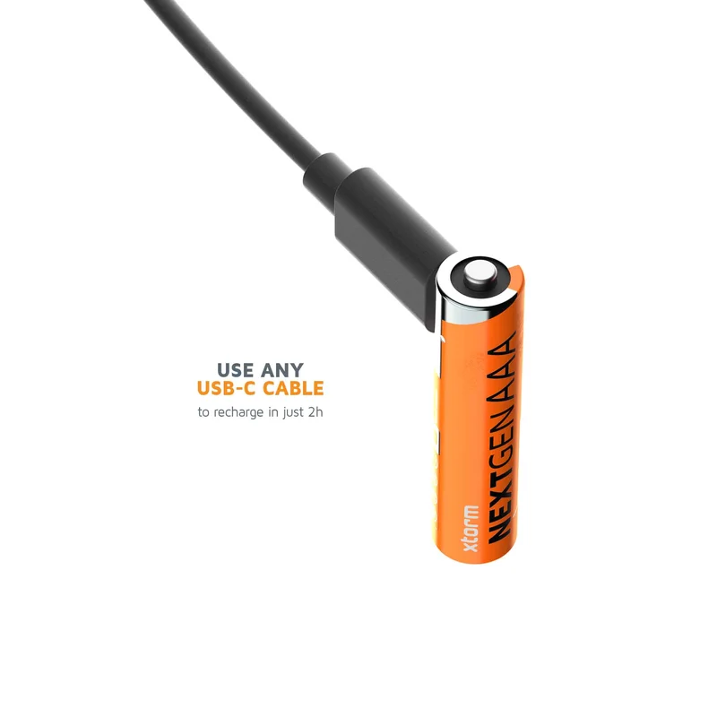 Xtorm NextGen AAA -paristot USB-C ladattavat 4 kpl - 8227983