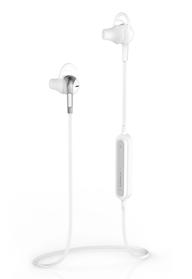 Vivanco Sport Fitness BT korvaklipsillä varustettu kuuloke, valkoinen - 2838921