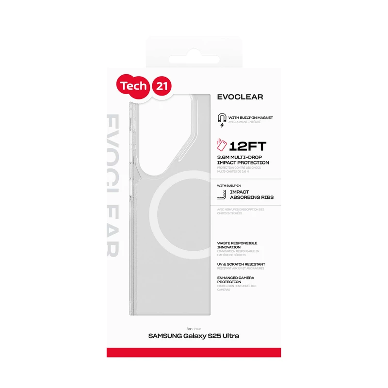 Tech21 Evo Clear Magnet Samsung Galaxy S25 Ultra Kirkas - 8674650