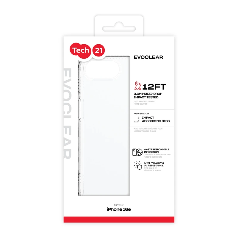 Tech21 Evo Clear Apple iPhone 17e/16e Kirkas - 8674854