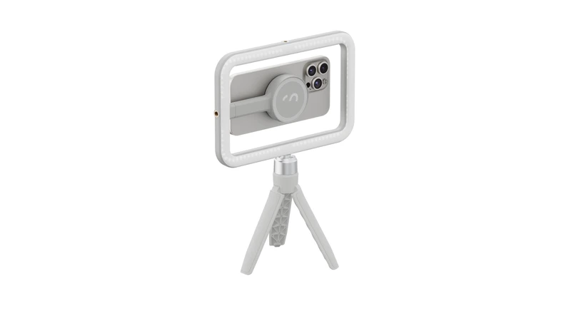 Shiftcam SnapStudio LED-valokehys akulla MagSafe-yhteensopiva Greige - 9350693