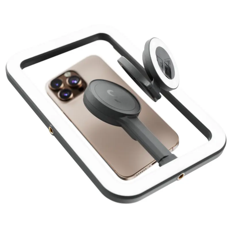 Shiftcam SnapStudio LED-valokehys akulla MagSafe-yhteensopiva Musta - 9350694