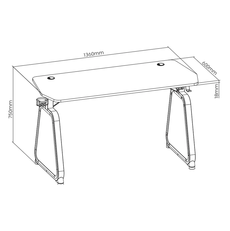 White Shark MEDUSA RGB Valaistus Pelikone 136x60x75cm Musta - 9450302