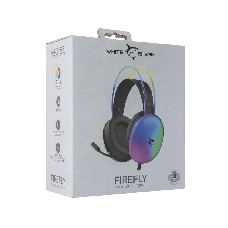White Shark FIREFLY On-Ear Pelikuulokkeet Musta - 9450327