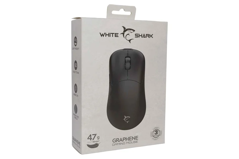 White Shark GRAPHENE Pelihiiret 6D 12.400dpi Musta - 9450355