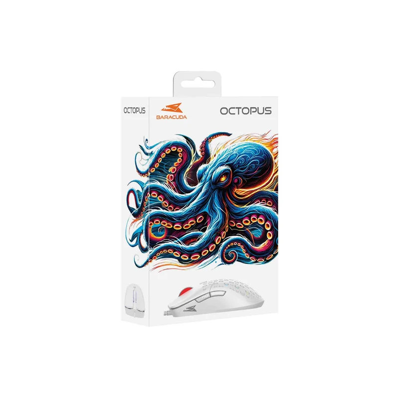 Baracuda OCTOPUS Pelihiiret 6D 3.600dpi Valkoinen - 9450361