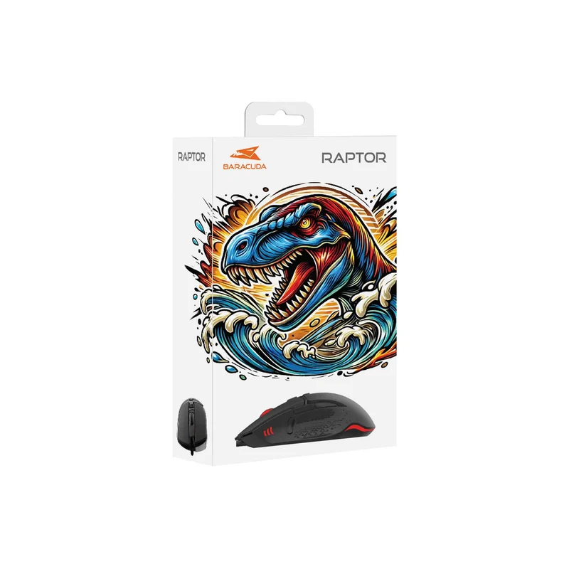 Baracuda RAPTOR Pelihiiret 8D 6.400dpi Musta - 9450379